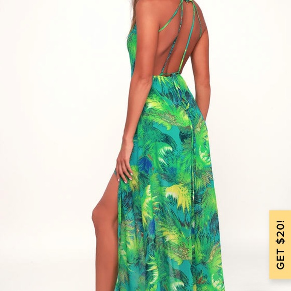 tropical maxi dress